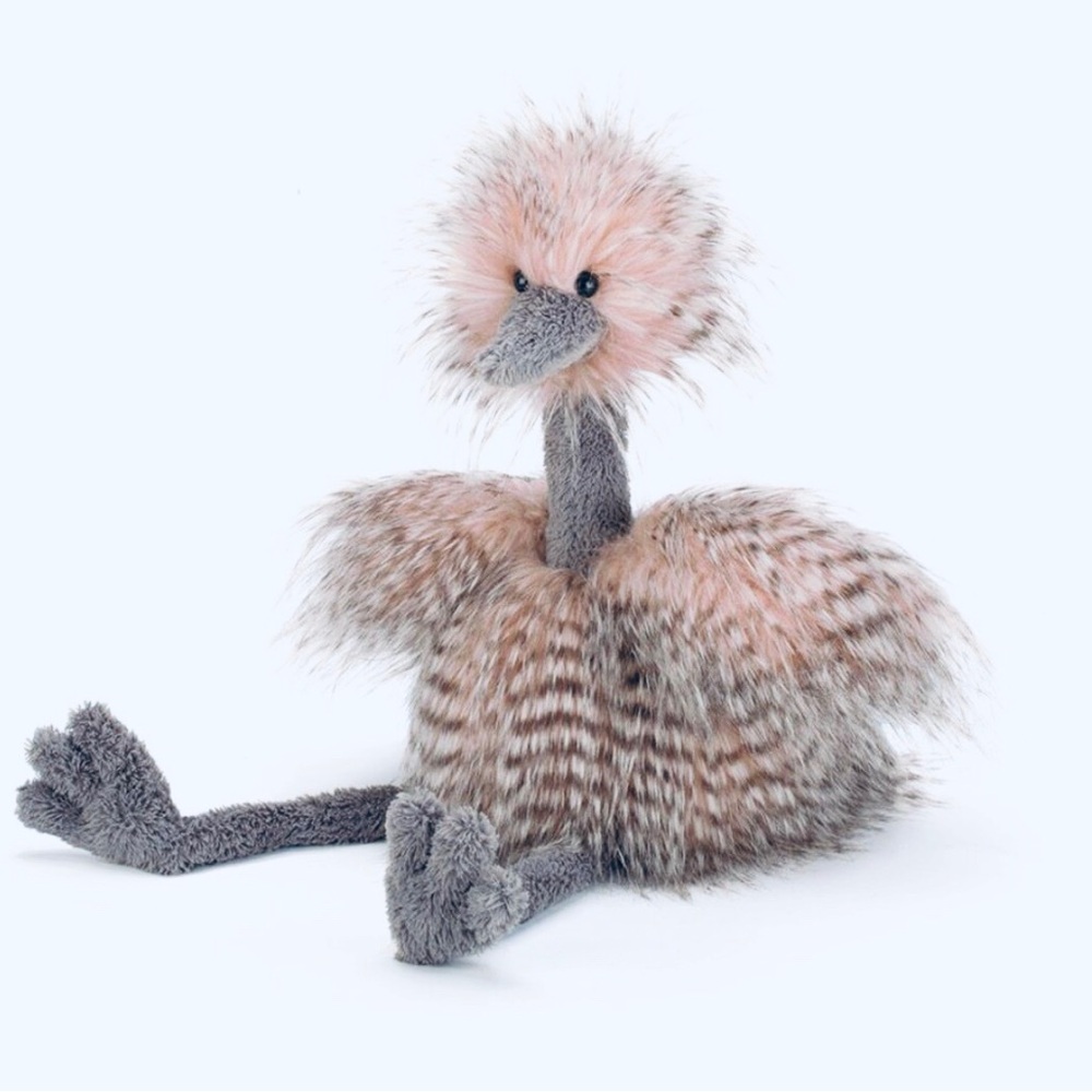 ❣️JELLYCAT ❣️ COLLECTION RARE HARD TO FIND GORGEOUS OSTRICH PLUSH ( NWOT ) .